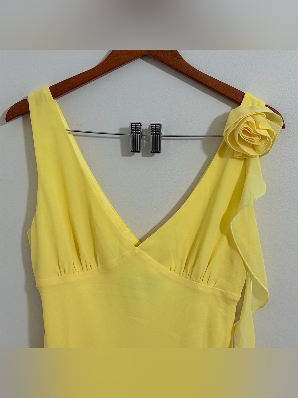 White Fox Boutique Yellow Ruffle Mini Dress - Picture 7 of 14